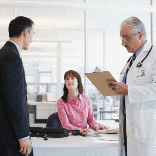 medical biller and coder specialist working in a physician office