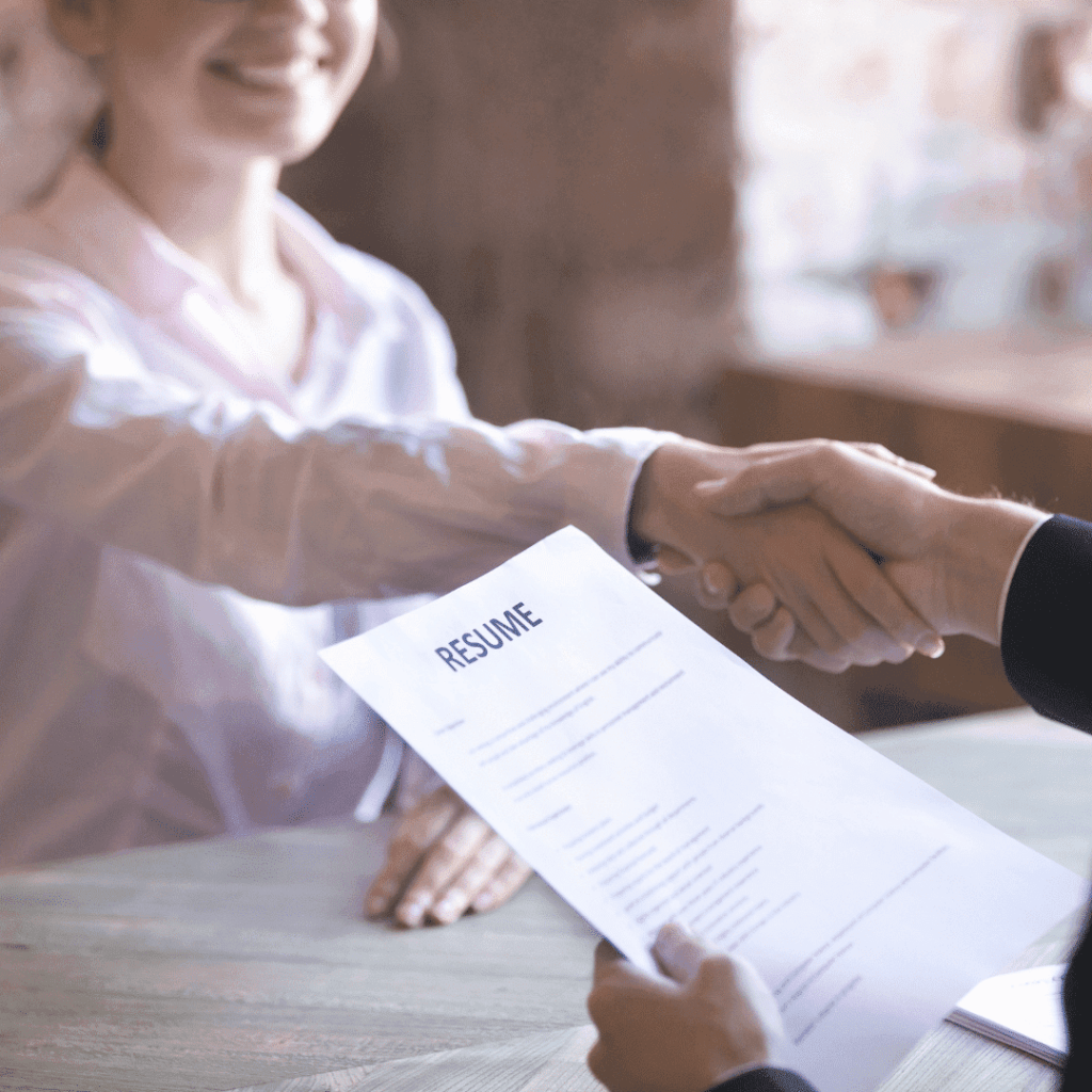 getting hired at a big business