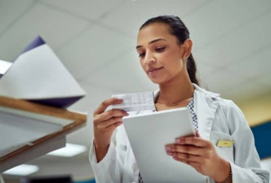 pharmacy technician at work