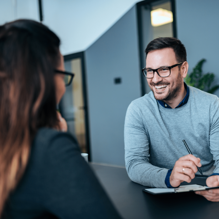 Prepare for a job interview blog image man interviewing for a job in information technology IT